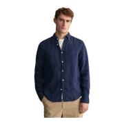 Gant Linne Casual Skjorta Blue, Herr