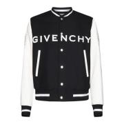 Givenchy Varsity Wool & Leather Coats Multicolor, Herr