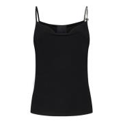 Givenchy Svart Top med Vit/Blå Accent Black, Dam