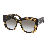 Miu Miu Stylish Sunglasses Light Havana/Grey Shaded Brown, Dam