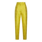 Dolce & Gabbana Gula Slim Vita Byxor Yellow, Dam