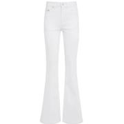 Alexander McQueen Stiliga Denim Jeans White, Dam