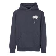 Palm Angels Grå Huva Tröja Logodetalj Gray, Herr