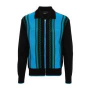 Rassvet Jacquard Stickad Zip Cardigan Multicolor, Herr