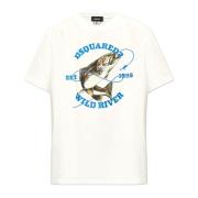 Dsquared2 T-shirt med logotyp White, Herr