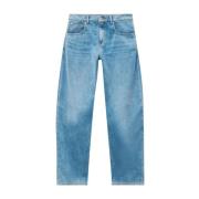 Alexander Wang Blå Denim Wide Leg Jeans Blue, Dam