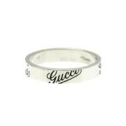 Gucci Vintage Pre-owned Vitt guld ringar Gray, Dam