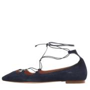 Carolina Herrera Pre-owned Pre-owned Mocka lgskor Blue, Dam