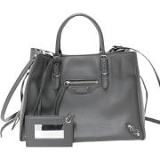 Balenciaga Vintage Pre-owned Laeder balenciaga-vskor Gray, Dam