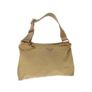 Prada Vintage Pre-owned Nylon prada-vskor Beige, Dam