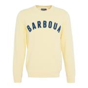 Barbour Prep Logo Crew Sweatshirt Heritage Lemon Yellow, Herr