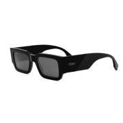 Fendi Rektangulära solglasögon Black, Unisex