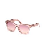 Tom Ford Blank Rosa Gradient Spegel Violet Solglasögon Pink, Unisex