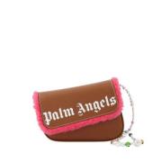 Palm Angels Läder handvskor Brown, Unisex