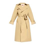 Kenzo Dubbelknäppt trenchcoat Beige, Dam