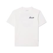 Lacoste Tryckt Golf Tee Ultra Dry White, Herr