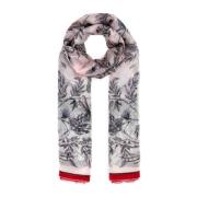 Alexander McQueen Silk Printed Foulard Sjal Multicolor, Dam