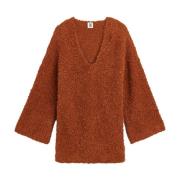 By Malene Birger Wide-Sleeve Alpaca Sweater Red, Dam