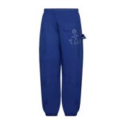 JW Anderson Blå Twisted Leg Joggers Blue, Herr