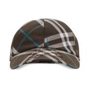 Burberry Check Baseball Cap med Equestrian Knight Patch Multicolor, He...