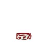 Diesel Rött Ovalt Logobälte Red, Herr