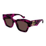 Gucci Fyrkantiga solglasögon Trendy Urban Style Multicolor, Unisex