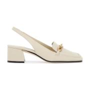 Jimmy Choo Ödleläder Slingback Diamond Décolleté Beige, Dam