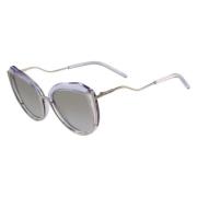 Karl Lagerfeld Stiliga solglasögon i guld/violett/genomskinlig Gray, D...