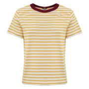 K-Way Randig bomullst-shirt Multicolor, Dam