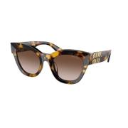 Miu Miu Stiliga solglasögon brunt Havana gradient lins Multicolor, Dam