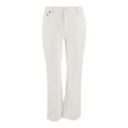 Tory Burch Stretch bomullsdenim jeans tillverkade i Italien White, Dam