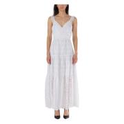 Guess Elegant Spetsklänning San Gallo Stil White, Dam