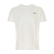 A.p.c. Klassisk Vit Bomull T-shirt White, Herr