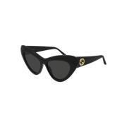 Gucci Stiliga solglasögon med Indeterminado båge Black, Dam