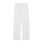 IRO Vita Straight Legged Jeans med Cut-outs White, Dam