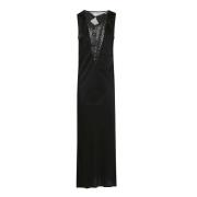 Rotate Birger Christensen Elegant Midi Klänning Black, Dam