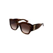 Cartier Stiliga solglasögon med Indeterminado båge Brown, Unisex