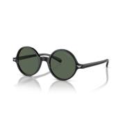 Emporio Armani Svart Ram Grön Mörka Linser Solglasögon Black, Unisex