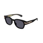 Gucci Svart Grå Solglasögon Gg1518S 001 Black, Herr