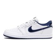 Jordan Metallic Navy Low '85 Sneakers White, Herr