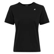 K-Way Bomullst-shirt med hjärtlogo Black, Dam