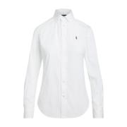 Ralph Lauren Vit Stretch Skjorta Klassisk Stil White, Dam