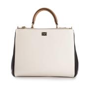 Dolce & Gabbana Färgblock Shopping Tote Väska White, Dam