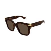 Alexander McQueen Havana Brown Solglasögon Am0440S 003 Brown, Unisex