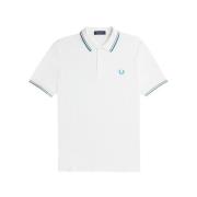 Fred Perry 2 Färg Bomull Polo Skjorta White, Herr