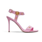 Balmain Klackade Eva sandaler i kalvskinn Pink, Dam