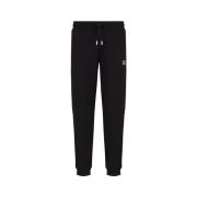 Emporio Armani EA7 Svarta Avslappnade Sweatpants Black, Herr