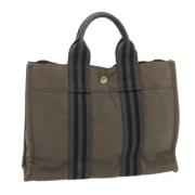 Hermès Vintage Pre-owned Canvas totevskor Gray, Dam