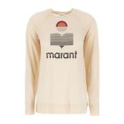 Isabel Marant Étoile Stilfull Sweatshirt Kollektion Beige, Dam