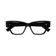 Bottega Veneta Cat-Eye Acetatglasögon med Ikonisk Stud Black, Unisex
